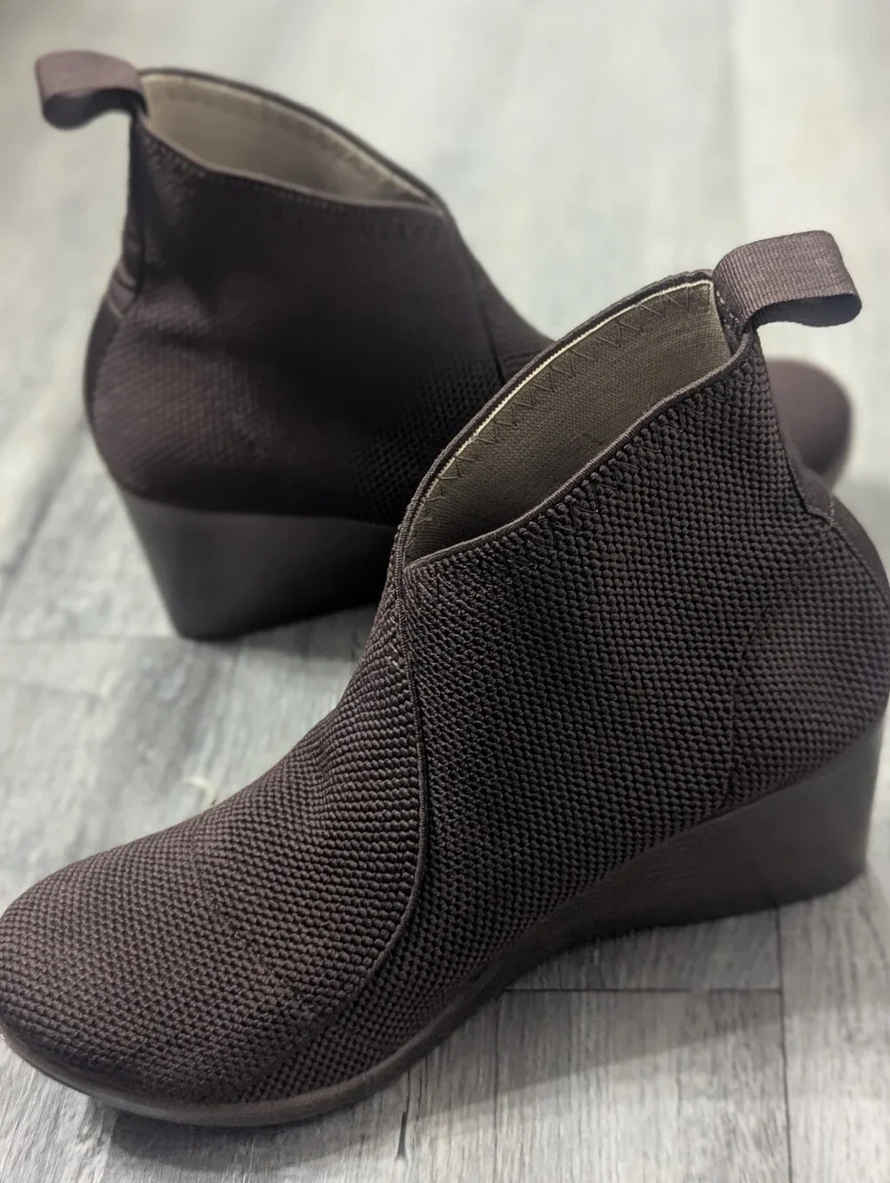 Charleston Shoe Co. Brown Wedge Heel Boots